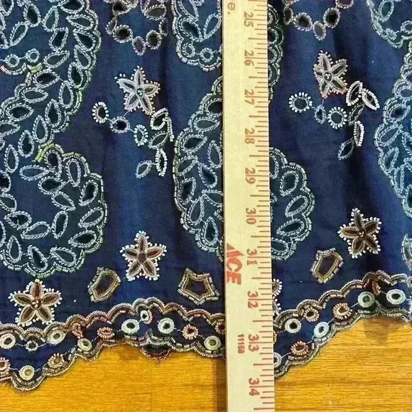 Anthropologie Putomayo Shift by Vanessa Virginia Size Medium Beaded Embroidered - Picture 9 of 9